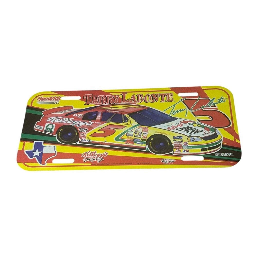 Vintage Terry Labonte  Kelloggs Corn Flakes  Racing NASCAR License Plate
